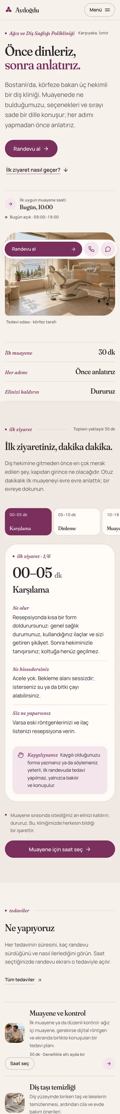 Orkide tasarımı — mobilde tam sayfa görünüm
