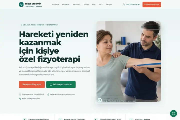 Lale tasarımının fizyoterapi demosu