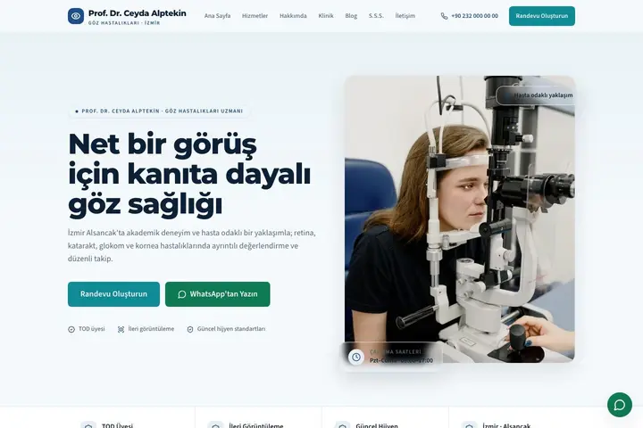 Lale tasarımının göz hastalıkları demosu