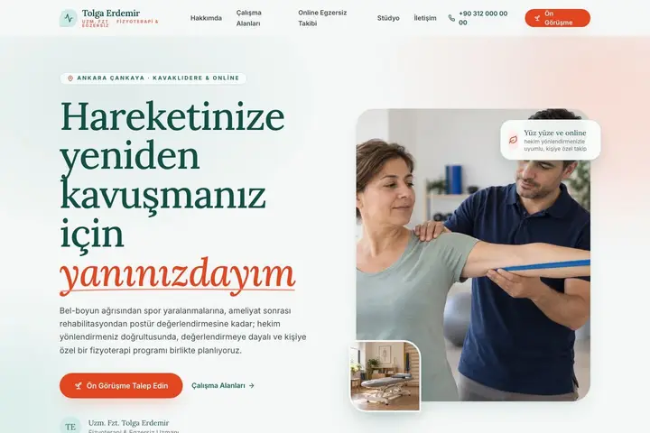 Papatya tasarımının fizyoterapi demosu