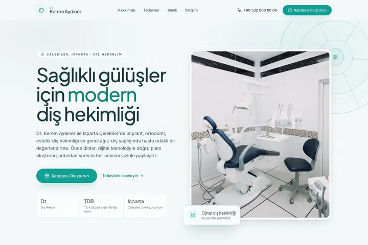 Sümbül tasarımının diş hekimliği demosu