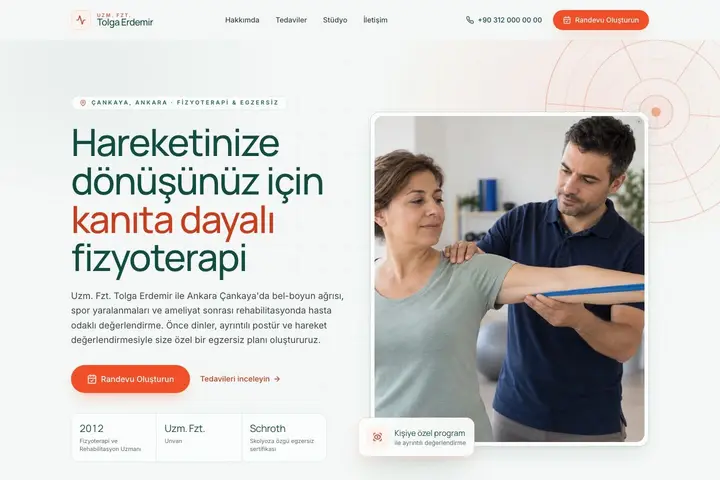 Sümbül tasarımının fizyoterapi demosu