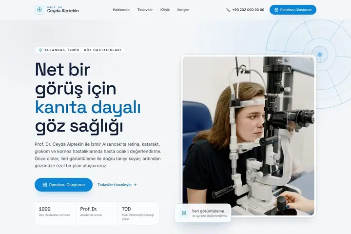 Sümbül tasarımının göz hastalıkları demosu