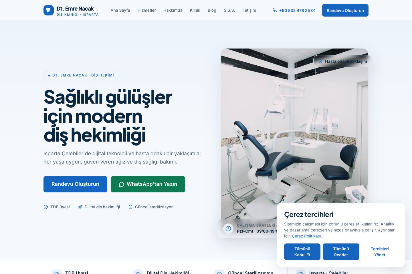 Lale web tasarımının gerçek ana sayfa önizlemesi