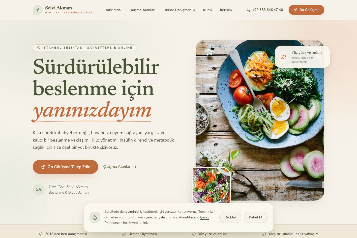 Papatya web tasarımının gerçek ana sayfa önizlemesi